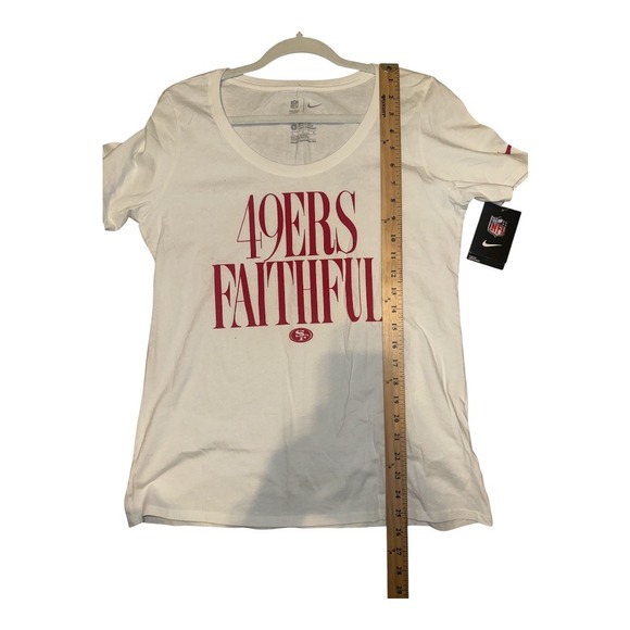 Nike NFL Team Apparel Womens San Francisco 49ers White Tee, Large - Picture 6 of 6